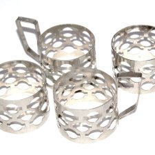 metalowe Koszyczki do szklanek PRL vintage 4szt