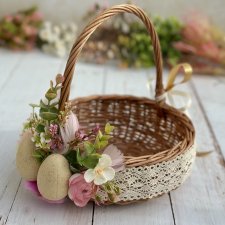 Koszyczek wielkanocny, koszyk wiklinowy na święcone