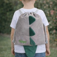 Worek dla chłopca z imieniem do przedszkola dinosaur żłobka personalizacja wielkanoc