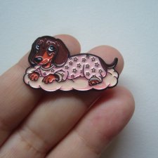 PIN PRZYPINKA BROSZKA PIES JAMNIK