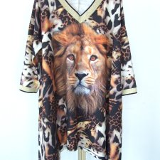 sukienka tunika z tygrysem one size