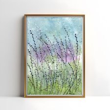 Oryginalna akwarela A4. Łąka