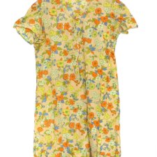 STYLONOWA sukienka kawiaty PRL  hand made L/XL