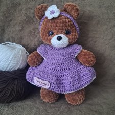 Ręcznie wykonana przytulanka w formie misia pluszowego