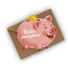 KARTKA URODZINOWA- DUŻO PIENIĄŻKÓW