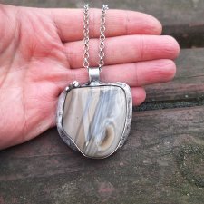 Krzemień pasiasty - wisiorek