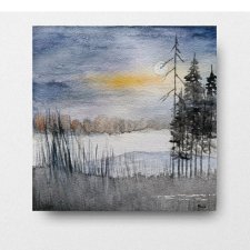 Pejzaż - obraz  akwarela