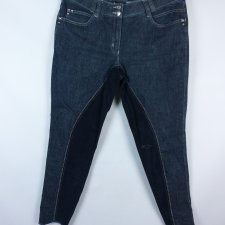 HKM dżinsowe spodnie bryczesy cyrkonie / 48