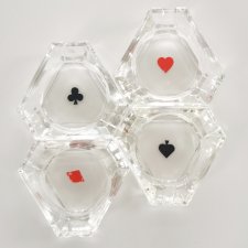 Zestaw popielniczek brydżowych PRL