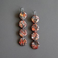 Abstrakcyjne kolczyki z papieru i żywicy