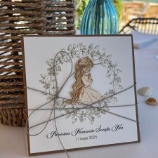 Kartka komunijna personalizowana pamiątka komunii z życzeniami