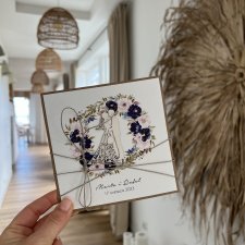 Kartka na ślub BOHO ślubna z personalizacją i życzeniami