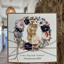 Kartka na ślub ślubna z personalizacją i życzeniami