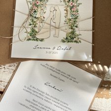 Kartka na ślub ślubna z personalizacją i życzeniami