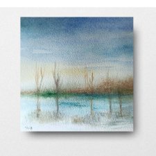 Pejzaż - obraz  akwarela