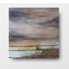 Pejzaż - obraz  akwarela