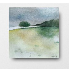 Pejzaż - obraz  akwarela