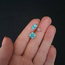 Delikatne Kolczyki Sztyfty - Amazonit