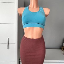 Pierre Robert S 36, niebieski sportowy biustonosz, stanik do biegania, wygodny