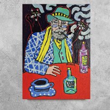 obraz do salonu olejny alchemia nocy