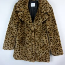 Primark kurtka sztuczne futerko panterka / L