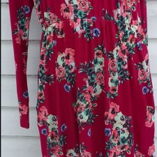 BORDO SUKIENKA W KWIATY