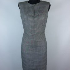 Mango ołówkowa sukienka do kolan kratka / XS-S