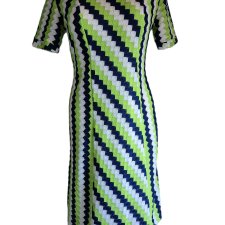 Sukienka vintage w zygzaki