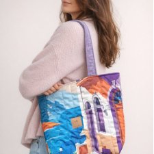 Pikowana duża torba shopper Como