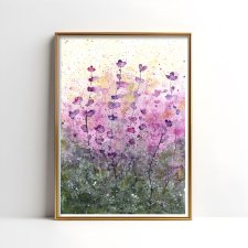 Akwarela A4.  Łąka