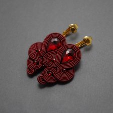 bordowe klipsy sutasz