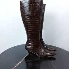 TU klasyczne kozaki ekoskóra chocolate 7 / 40 - 25 cm