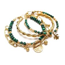 Zestaw bransoletek Malachity vol. 2 - Szlachetna kolekcja
