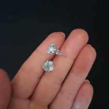 Delikatne Kolczyki Sztyfty - Labradoryt