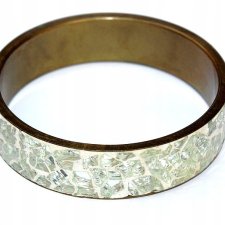MOZAIKOWA metalowa bransoletka vintage