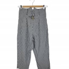 VITAMIN spodnie vintage marine paski 3/4 wysoki stan 36 S