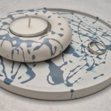 Świecznik i tacka - idealny prezent dla niej - ozdoba wnętrza