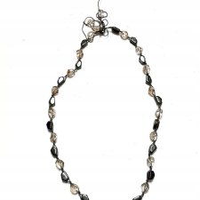 Naszyjnik korale brązy pastylki etno