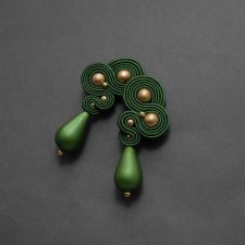 zielone kolczyki sutasz