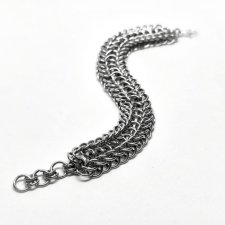 Bransoletka chainmaille stal chirurgiczna ciężka gothic industrial