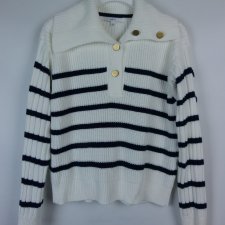 Next sweter w paski akryl / M