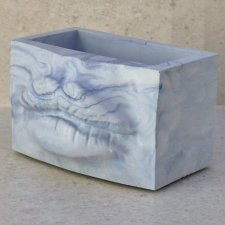 Pojemnik dekoracyjny USTA - niebieski marmur