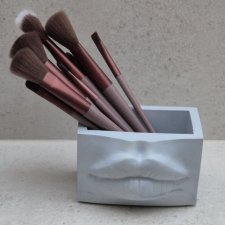 Pojemnik dekoracyjny USTA - niebieski marmurkowy