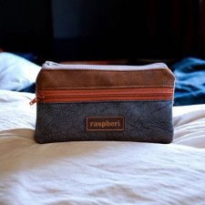 Brązowo-szary portfel damski