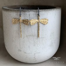 Kolczyki Golden Dragonfly