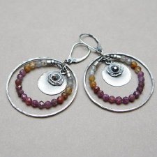 Wianki  circle /sapphire/ - kolczyki