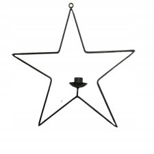 Metalowa gwiazda zawieszka świecznik DECOR