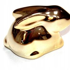 ZŁOTY KRÓLICZEK zajączek miniaturowa figurka