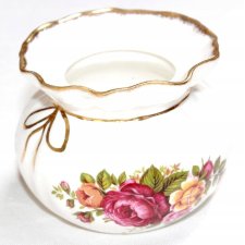 FENTON RÓŻE porcelanowy mini wazonik England