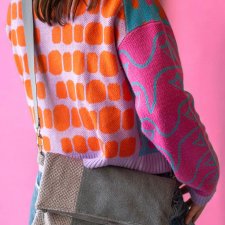 Szara składana kopertówka